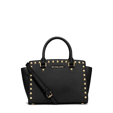 michael kors selma studded medium|michael kors selma medium satchel.